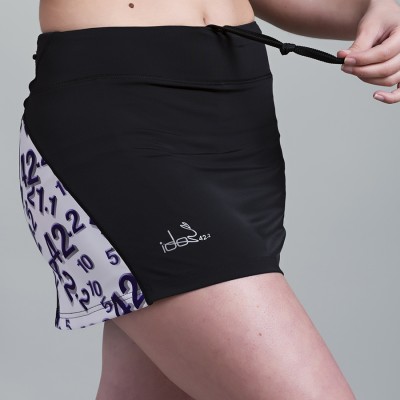 Skirt with built-in Compression Short 42.2 Stamina  Black (White-purple)